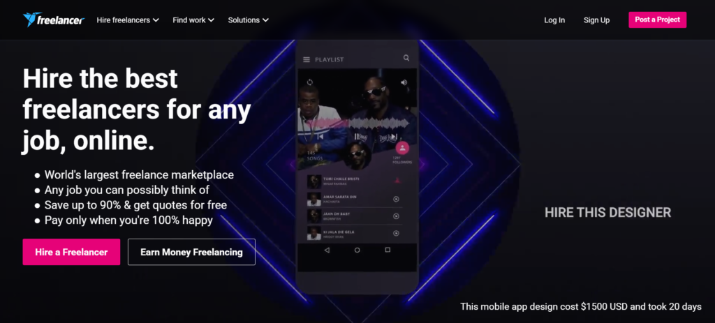 Freelancer.com – Multiple Project Categories