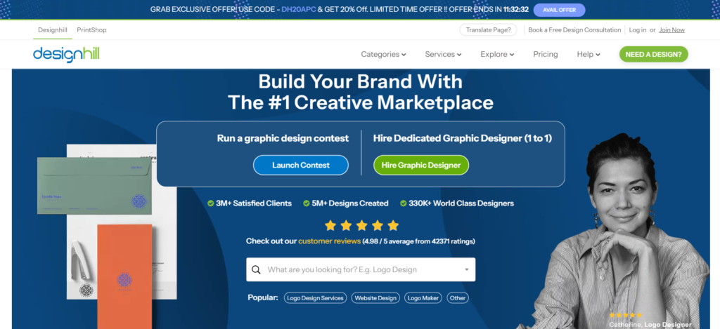 Designhill – Graphic Designers के लिए Best Platform