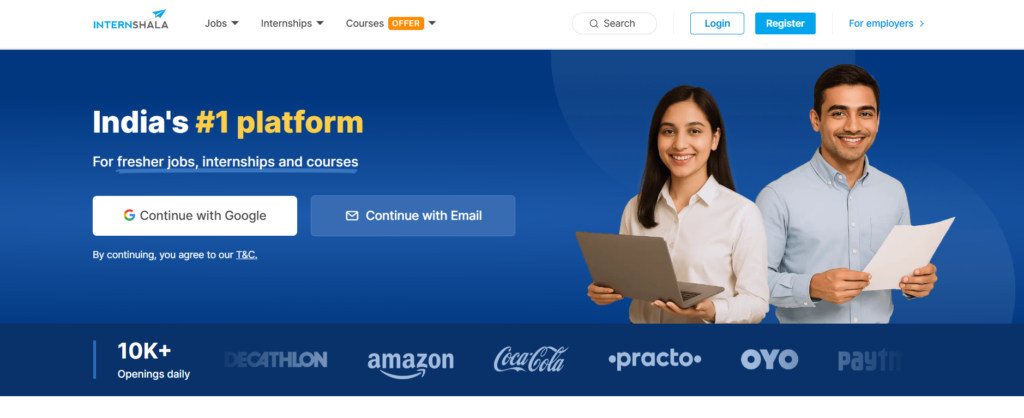 Internshala – Freelance + Internship Opportunities